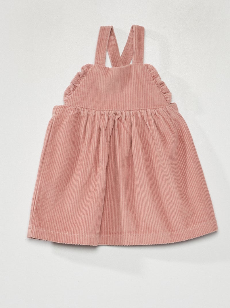 Vestido em bombazina Rosa Velho - Kiabi