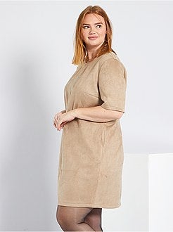 Vestido em camurça sintética - Kiabi