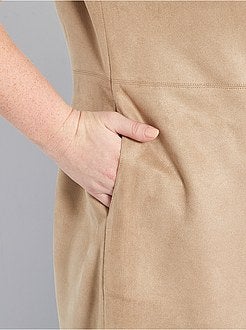 Vestido em camurça sintética - Kiabi