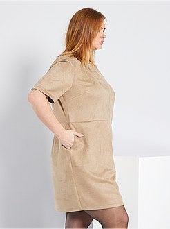 Vestido em camurça sintética - Kiabi