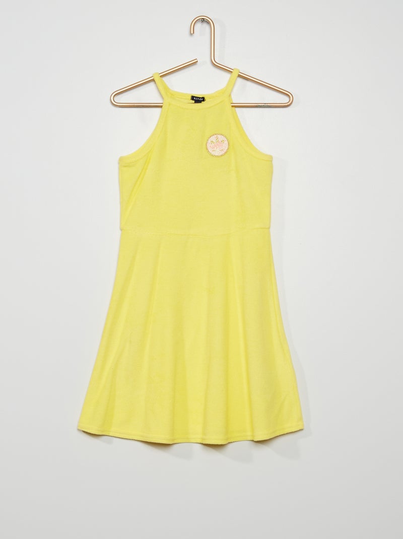 Vestido em felpa AMARELO - Kiabi