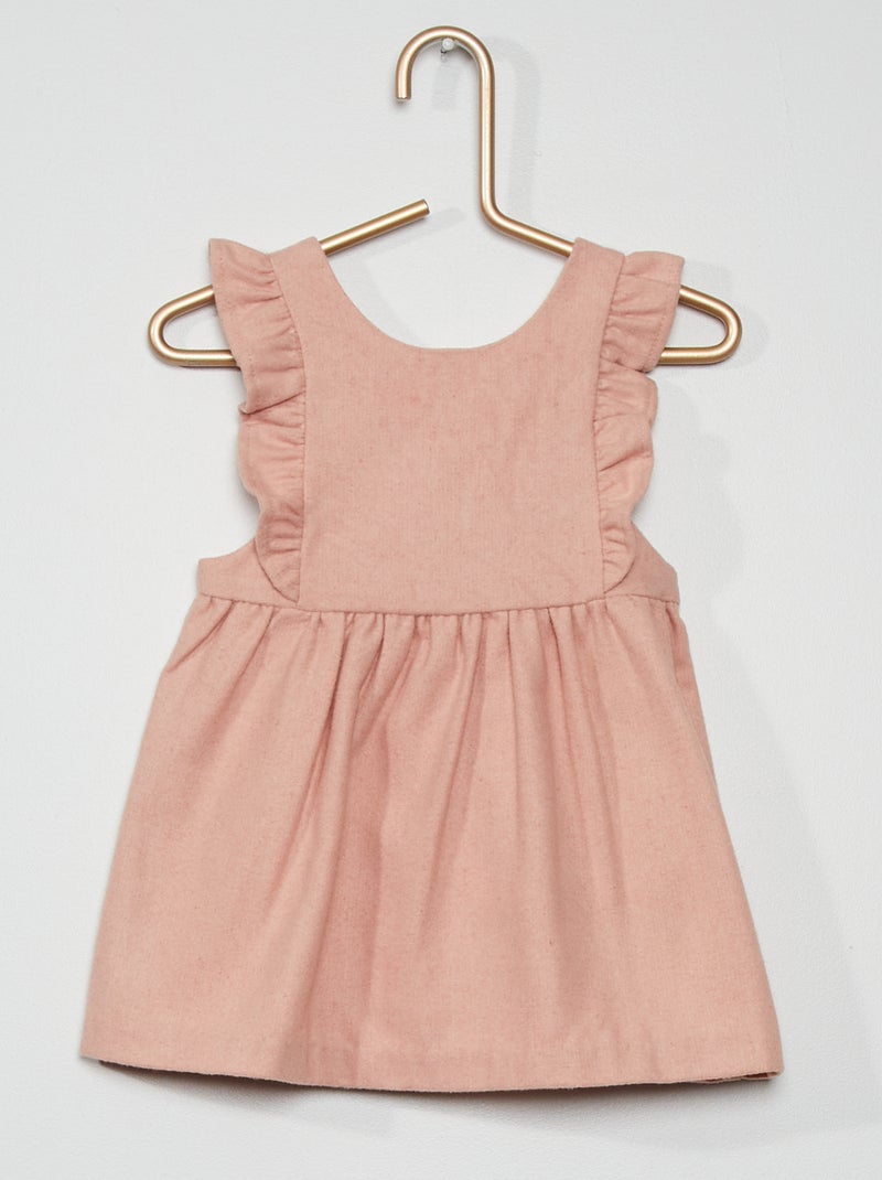 Vestido em feltro Rosa - Kiabi