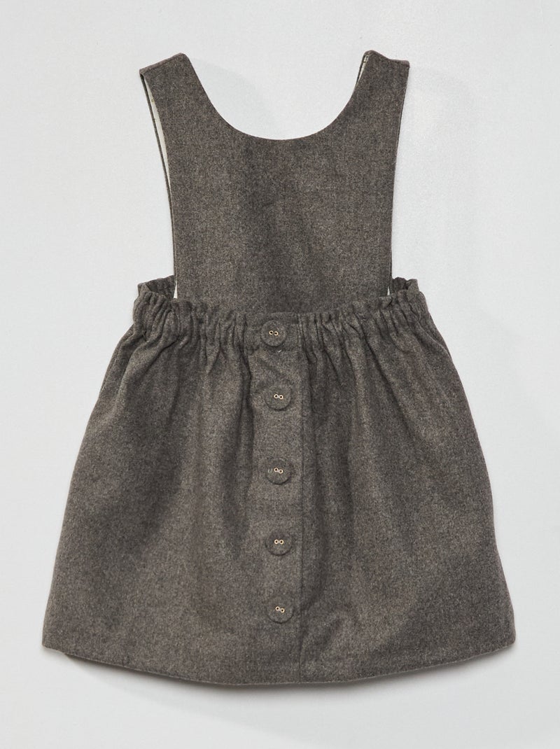 Vestido em flanela com forro fantasia CINZA - Kiabi
