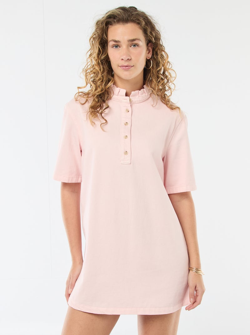 Vestido em ganga Rosa - Kiabi