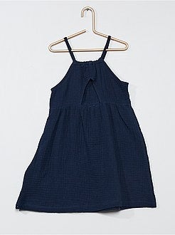 Vestido em gaze de algodão - Kiabi