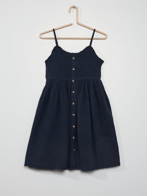 Vestido em gaze de algodão - Kiabi