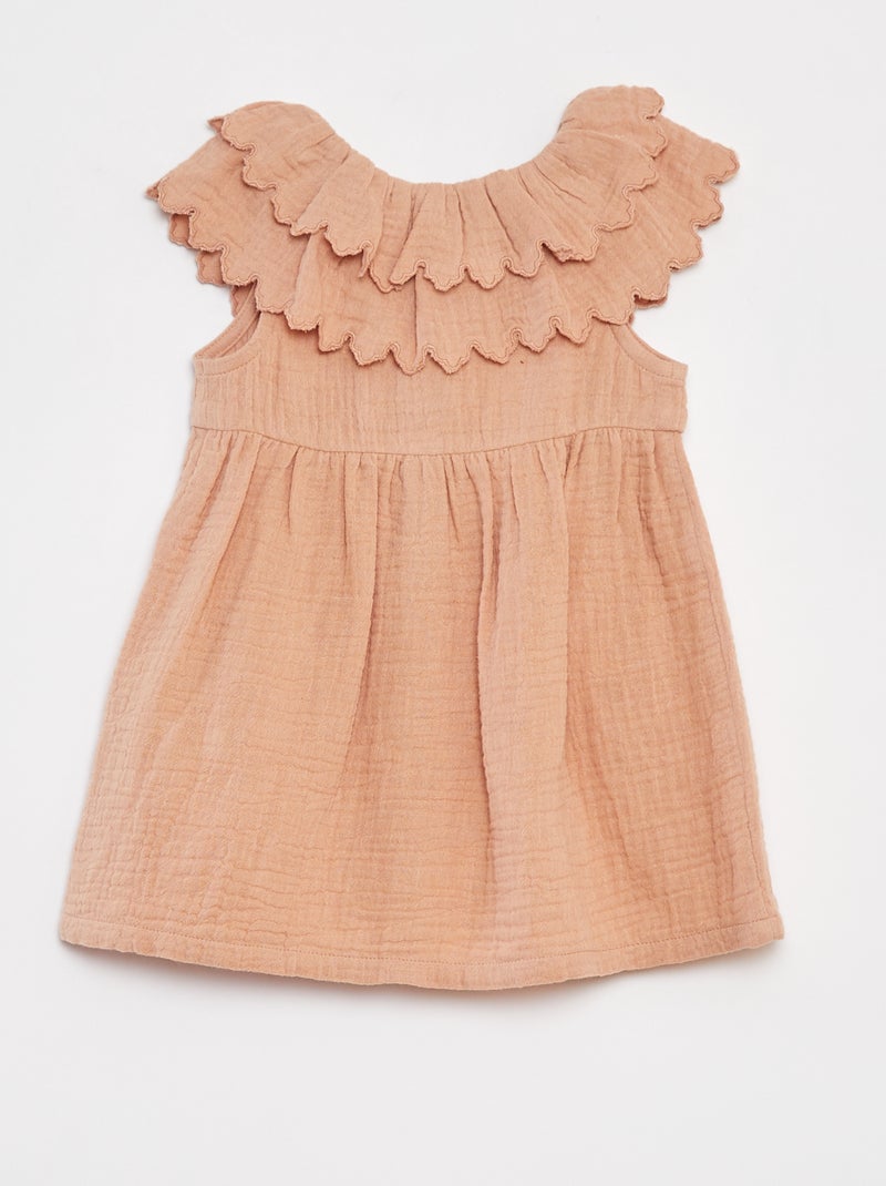 Vestido em gaze de algodão + cuecas - 2 peças ROSA - Kiabi