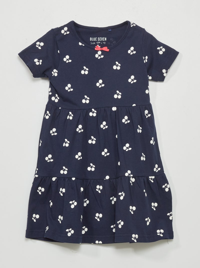 Vestido em jersey Azul Marinho - Kiabi