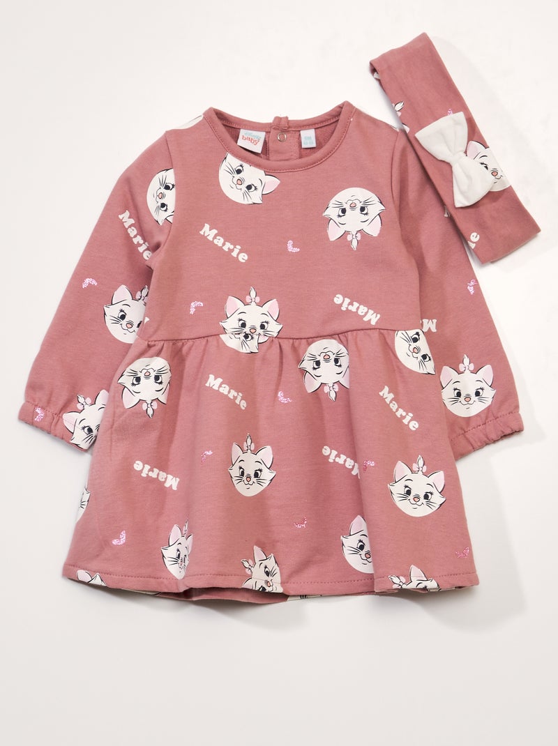Vestido em jersey + bandolete 'Maria' 'Os Aristogatos' - 2 peças ROSA - Kiabi