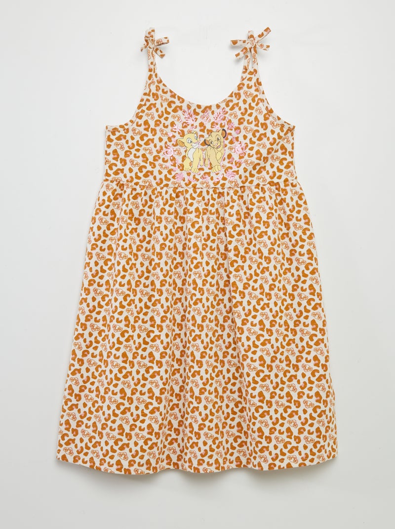 Vestido em jersey com alças 'Disney' BEGE - Kiabi