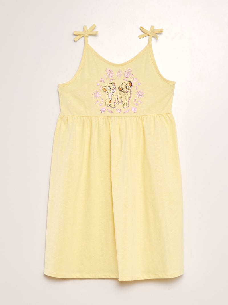 Vestido em jersey com alças 'Disney' 'Nala e Simba' AMARELO - Kiabi