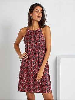 Vestido em jersey com cavas americanas - Kiabi