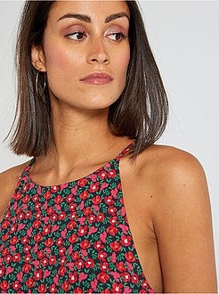 Vestido em jersey com cavas americanas - Kiabi