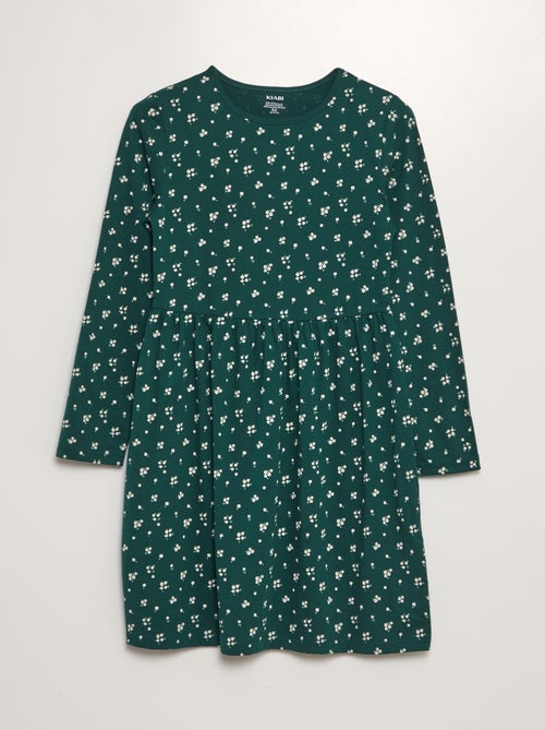 Vestido em jersey com estampado de fantasia - Kiabi
