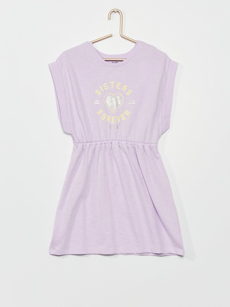 Vestido em jersey com estampado lúdico VIOLETA - Kiabi