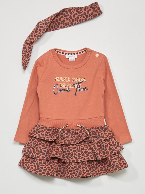 Vestido em jersey com estampado - Kiabi