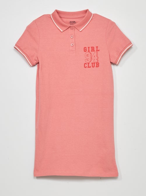 Vestido em jersey com gola de polo - Kiabi