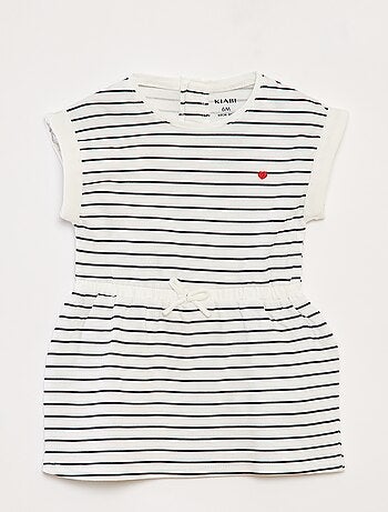 Vestido em jersey com motivos