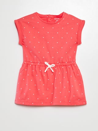 Vestido em jersey com motivos