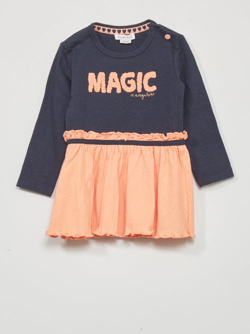 Vestido em jersey de manga comprida - Kiabi