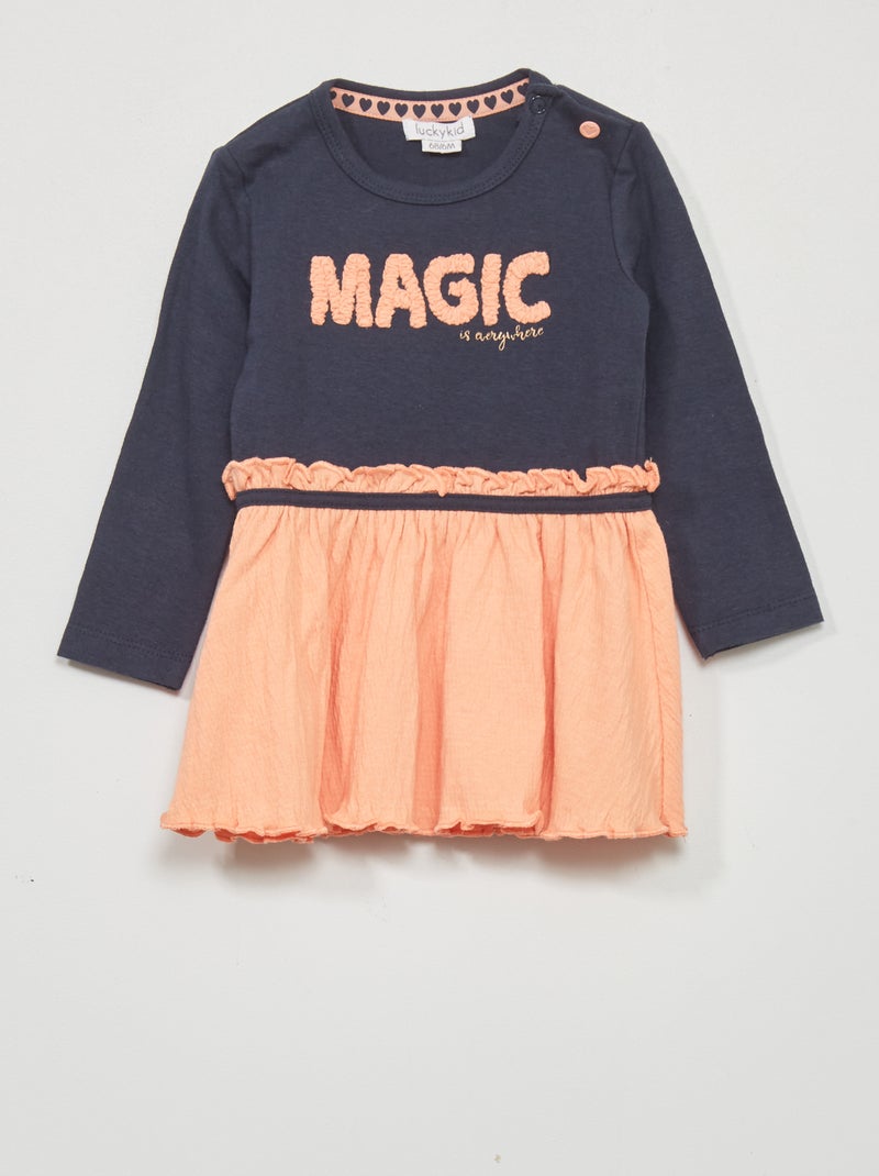 Vestido em jersey de manga comprida ROSA - Kiabi
