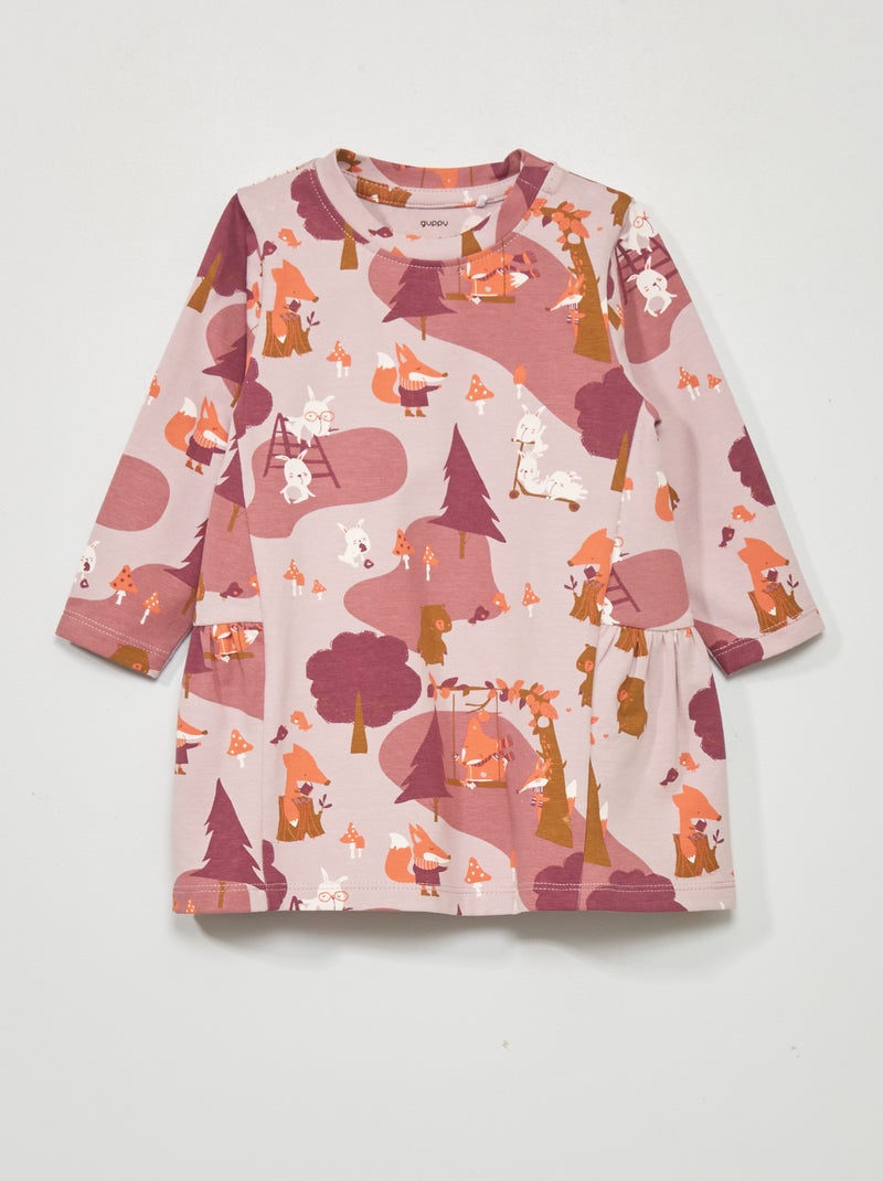 Vestido em jersey estampado ROSA - Kiabi