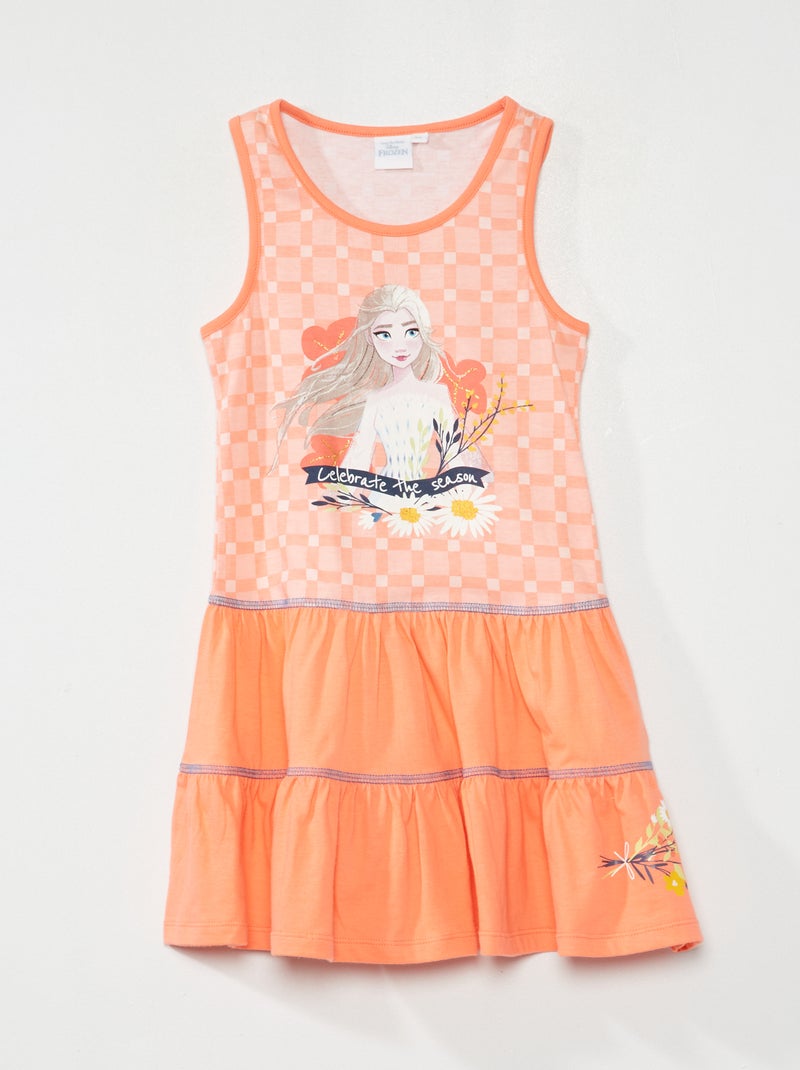Vestido em jersey 'Frozen' 'Disney' Coral - Kiabi