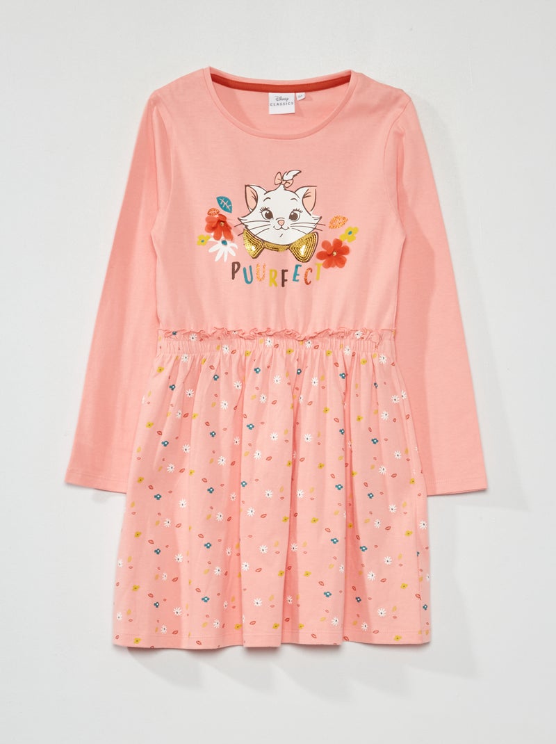 Vestido em jersey 'Maria' 'Os Aristogatos' ROSA - Kiabi