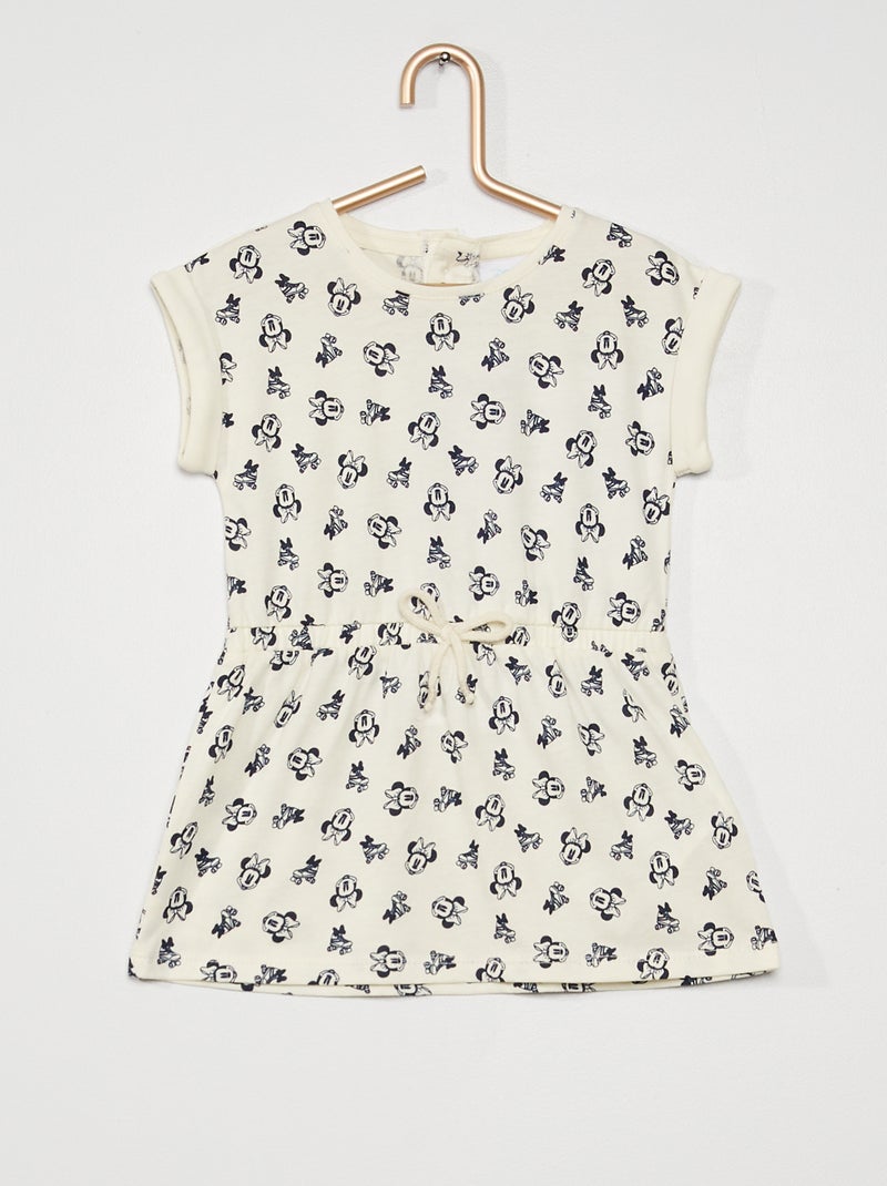 Vestido em jersey 'Minnie' branco/marinho - Kiabi