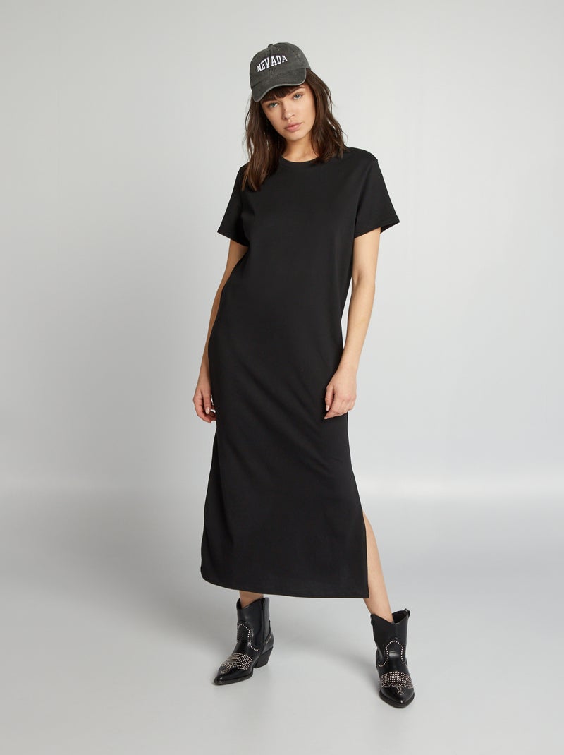 Vestido em jersey Preto - Kiabi