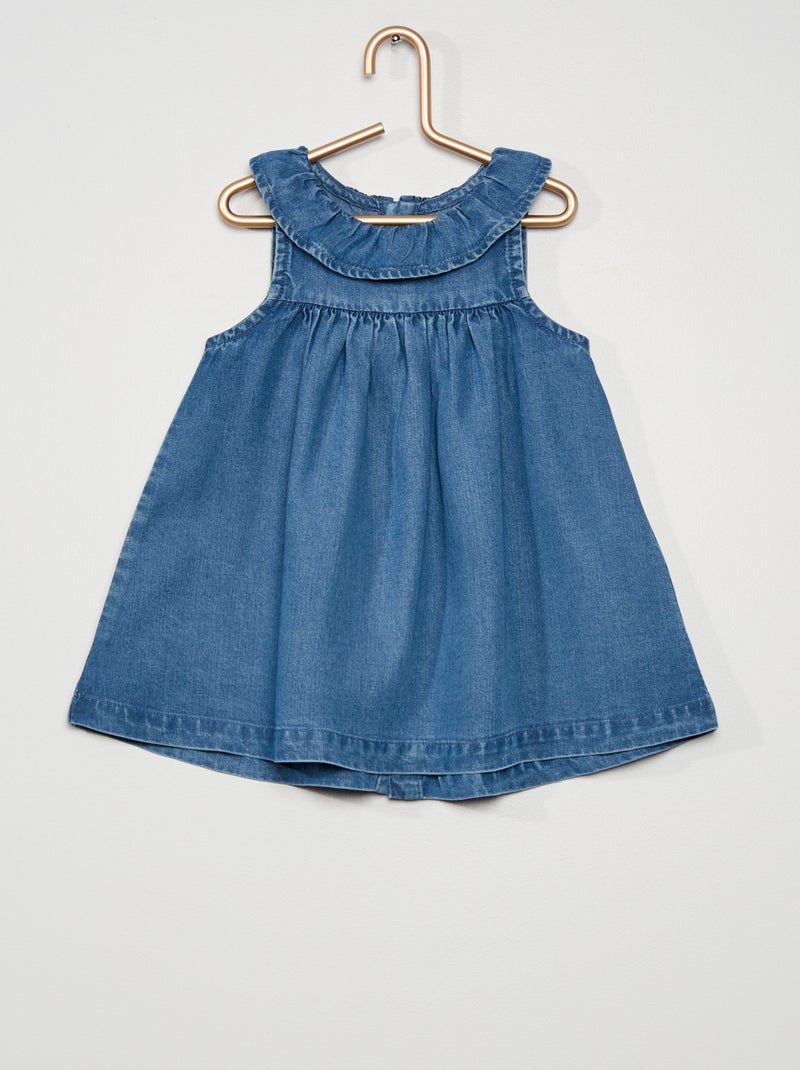 Vestido em lyocell AZUL - Kiabi