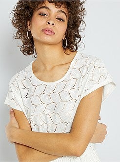 Vestido em malha ajurada 'JDY' - Kiabi