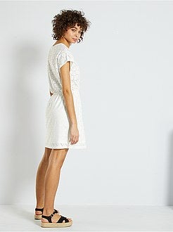 Vestido em malha ajurada 'JDY' - Kiabi