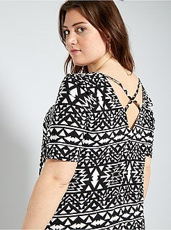 Vestido em malha com pormenor atrás - Kiabi