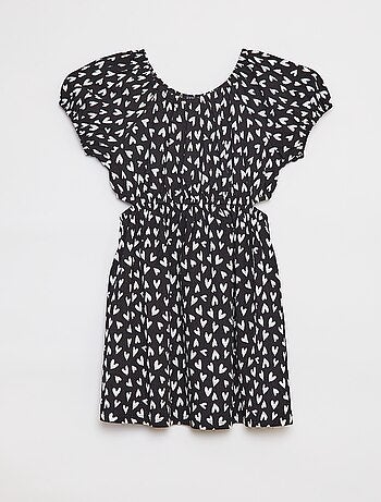 Vestido em malha crepe estampado