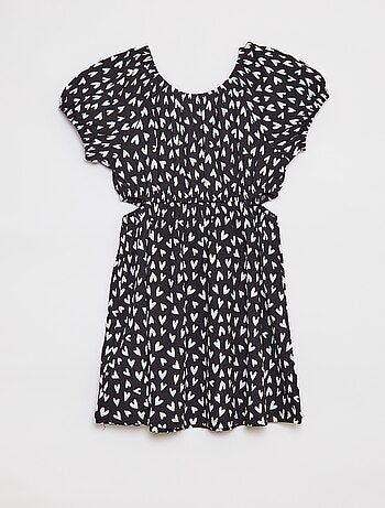 Vestido em malha crepe estampado