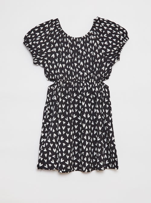 Vestido em malha crepe estampado - Kiabi