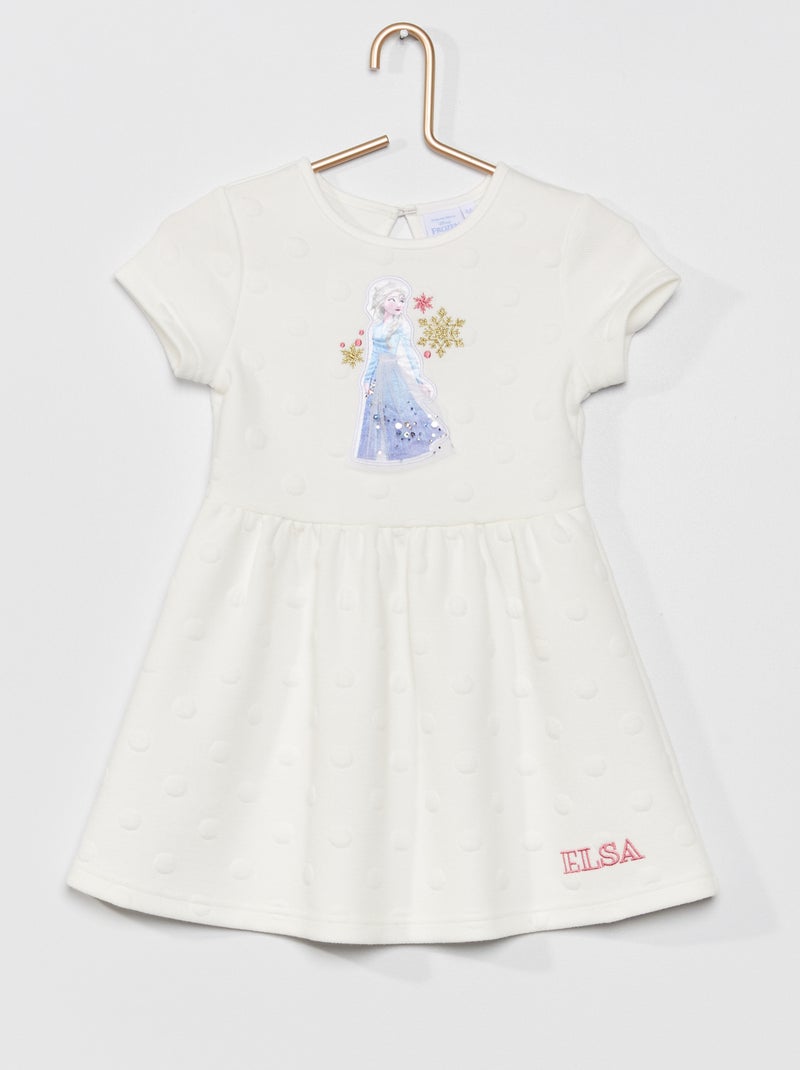 Vestido em malha de 'Frozen' bege - Kiabi