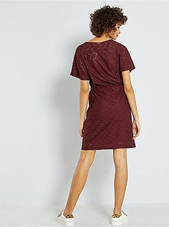 Vestido em malha de renda ajurada 'JDY' - Kiabi