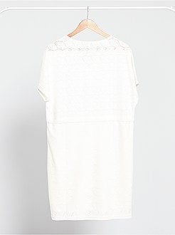 Vestido em malha de renda ajurada 'JDY' - Kiabi