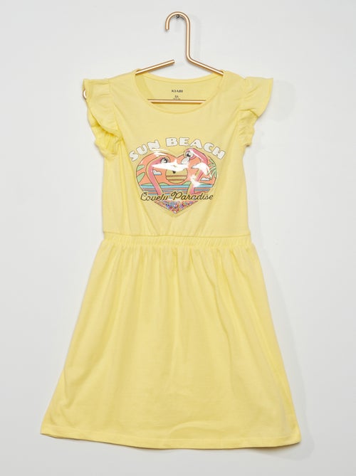 Vestido em malha fantasia - Kiabi