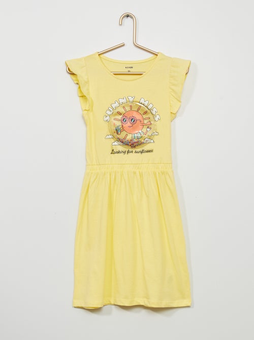 Vestido em malha fantasia - Kiabi