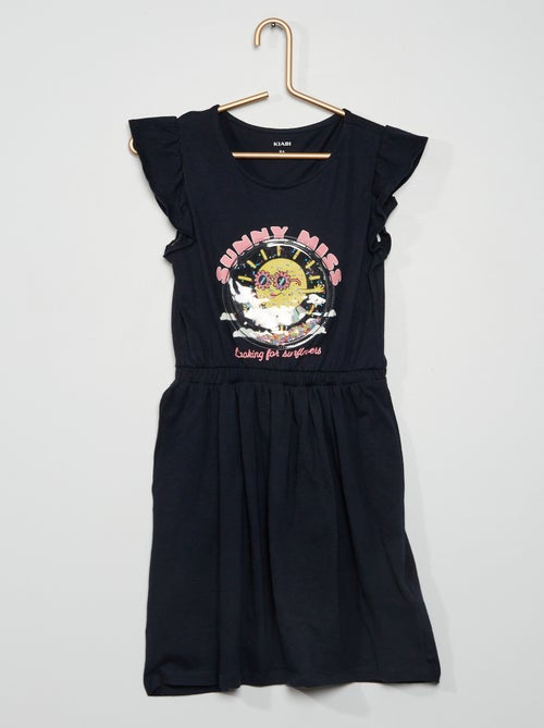 Vestido em malha fantasia - Kiabi