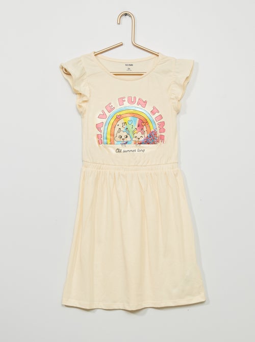 Vestido em malha fantasia - Kiabi