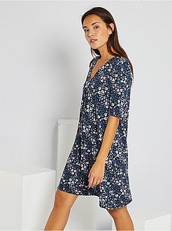 Vestido em malha gofrada - Kiabi