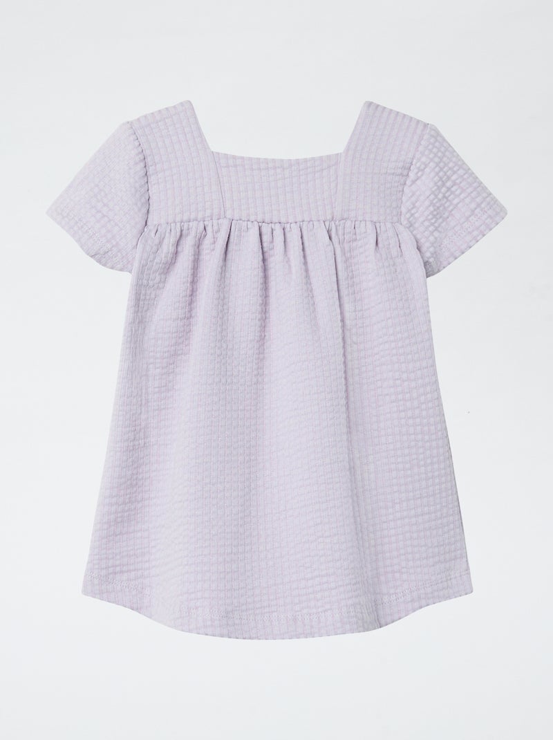 Vestido em malha gofrada 'Guppy' VIOLETA - Kiabi