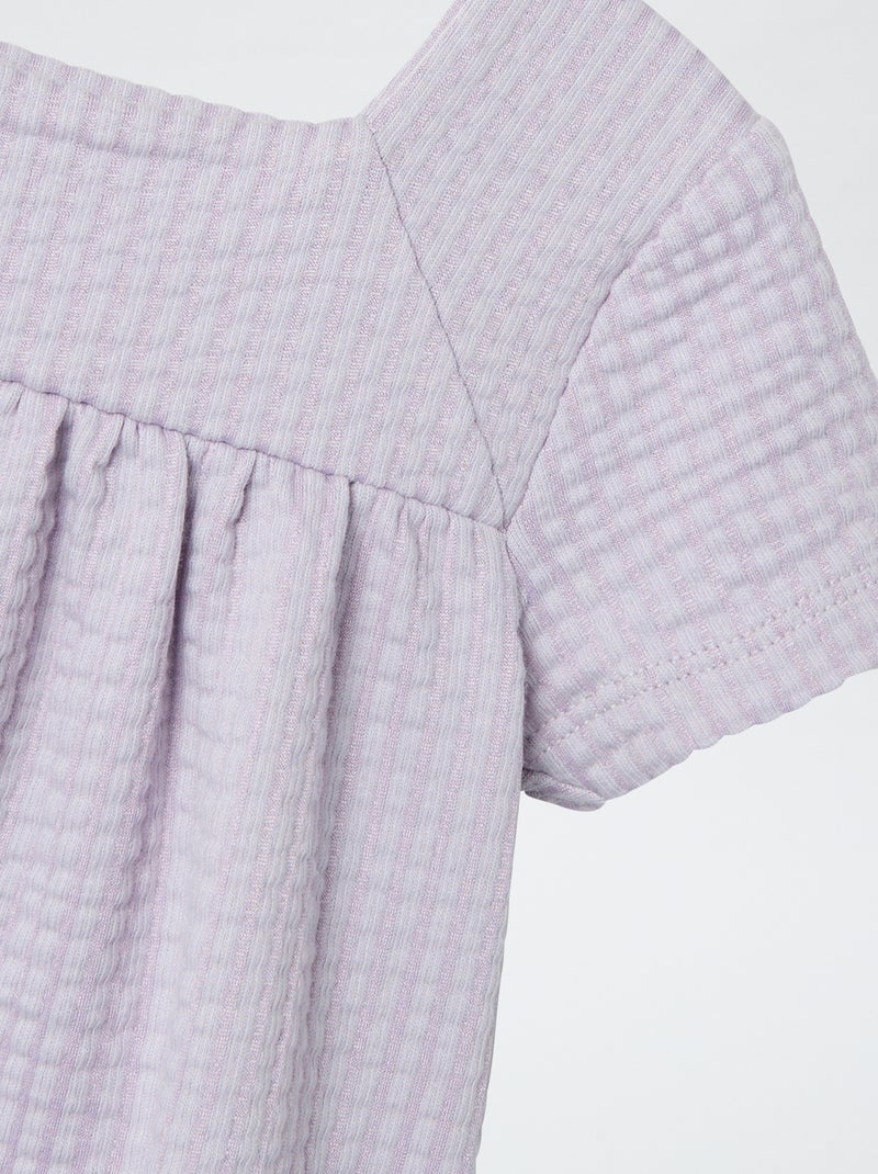 Vestido em malha gofrada 'Guppy' VIOLETA - Kiabi