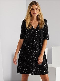 Vestido em malha gofrada - Kiabi