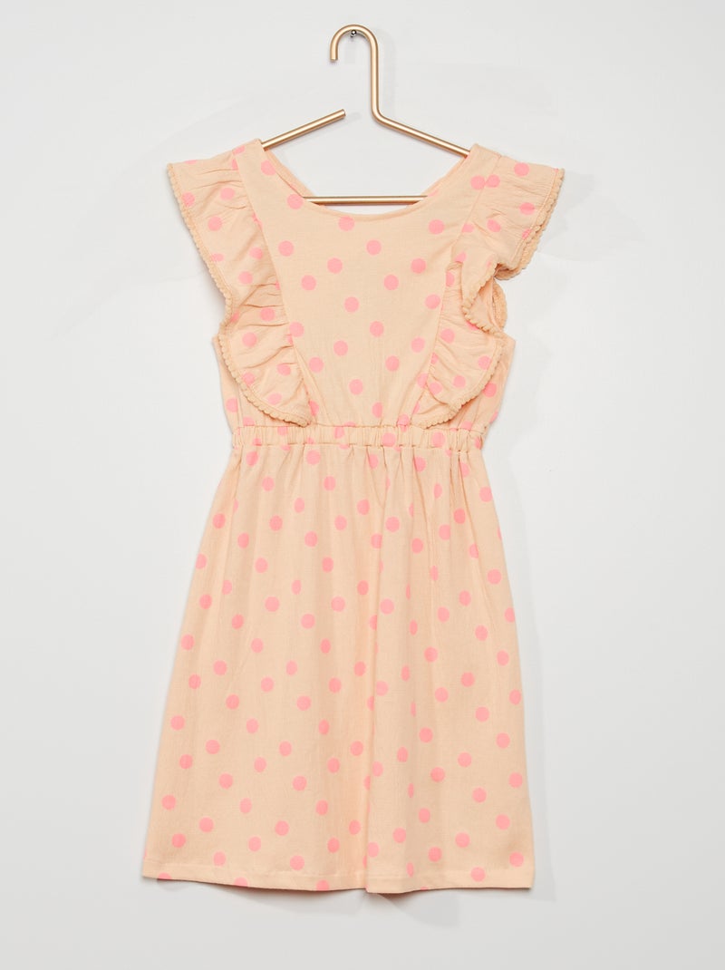 Vestido em malha gofrada ROSA - Kiabi