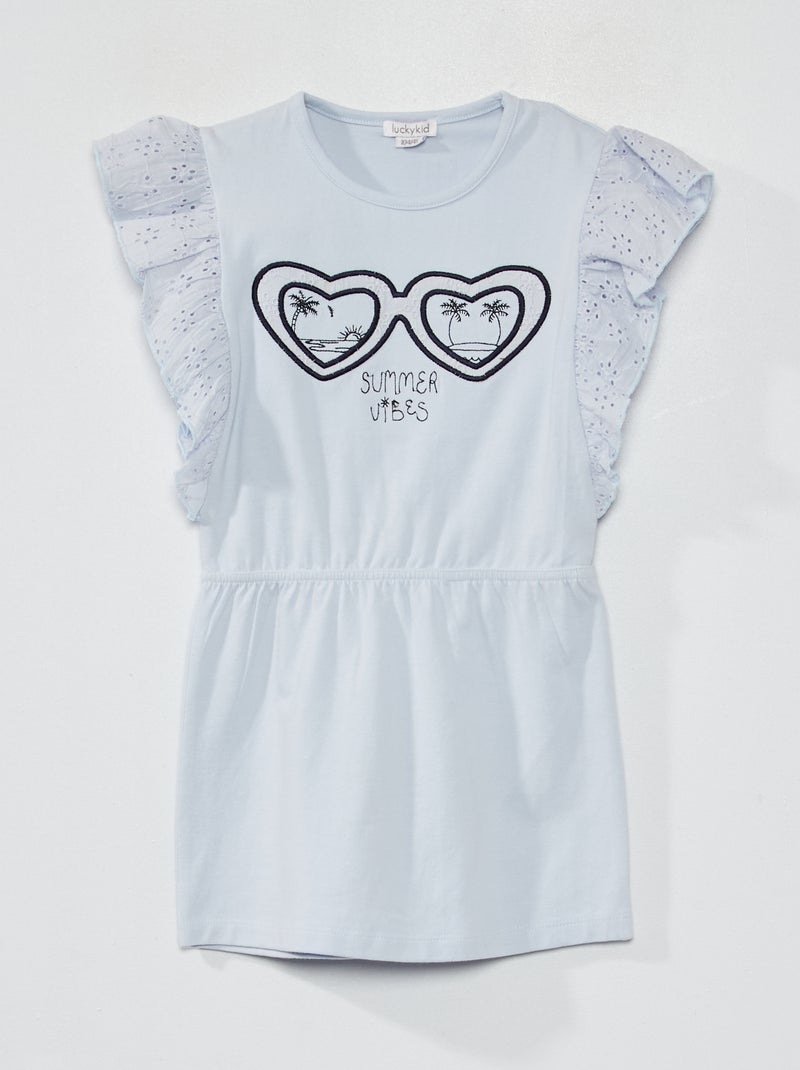 Vestido em malha jersey AZUL - Kiabi